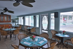 Cayman Brac Beach Resort - Cayman Islands. Patio dining.